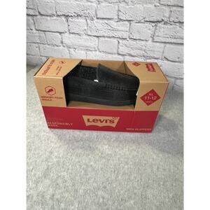 NEW Levi's Men's Black Plaid Slippers Size XL 11-12